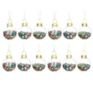 Sass & Belle Mini Disco Stars Baubles - Set of 12