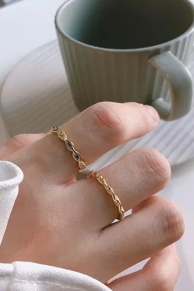 Elk & Bloom 14K Gold Link Ring Gold