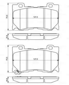 Bosch 0986494707 Brake Pad Set Disc Brake Front Axle