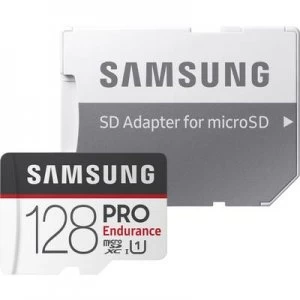 Samsung Pro Endurance microSDXC card 128GB Class 10, UHS-I incl. SD adapter, 4K video support