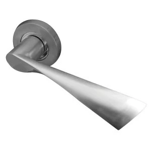 Jedo Twirl Door Handle on Round Rose