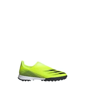 adidas Junior X Laceless Ghosted.3 Astro Turf Football Boot - Yellow, Yellow, Size 3