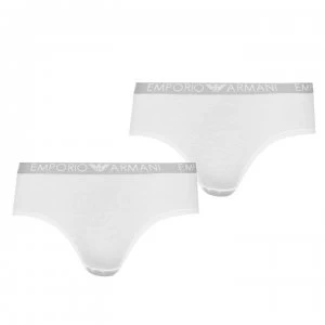 Emporio Armani 2 Pack Cheeky Pants White Size L Men