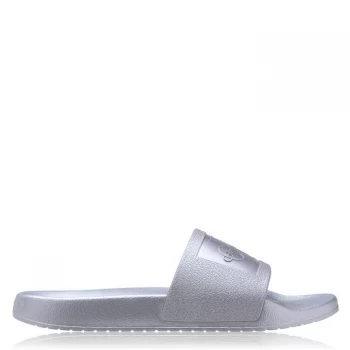 Calvin Klein Jeans Christie Metallic Rubber Sliders - Silver