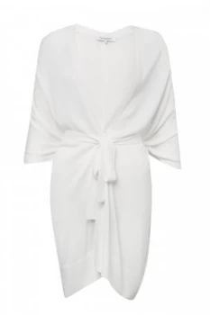 Great Plains Soft Drape Knit Belted Wrap Optic White