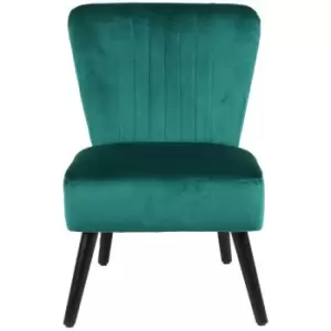 Neodirect - Neo Emerald Green Crushed Velvet Shell Accent Chair