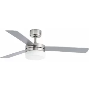 Faro Panay 2 Light Medium Ceiling Fan Matt Nickel, Mahogany with Light, E14