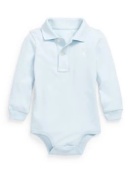 Ralph Lauren Baby Boys Long Sleeve Bodysuit - Blue Size Newborn