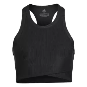 adidas Yoga Studio Wrapped Rib Tank Top Womens - Black