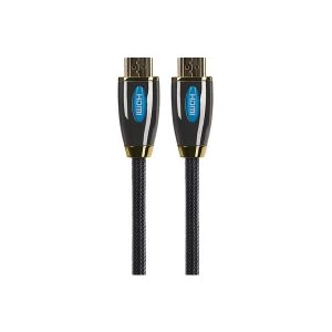 Maplin Pro HDMI (male) to HDMI (male) Braided Cable Gold plated 3m