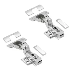 GTV Soft Close Cabinet Door Hinges with Plate Flush Inset Clip-on, Pack of 10