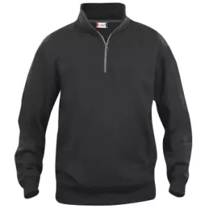 Clique Unisex Adult Basic Half Zip Sweatshirt (L) (Black)