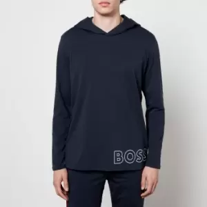 BOSS Bodywear Mens Identity Hooded Long Sleeve Top - Dark Blue - M