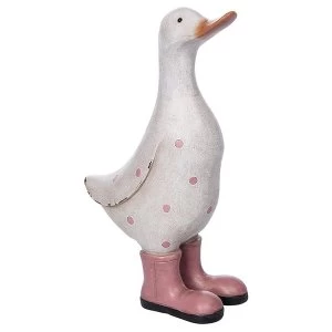 David's Polka Dot Duck Pink Medium Ornament