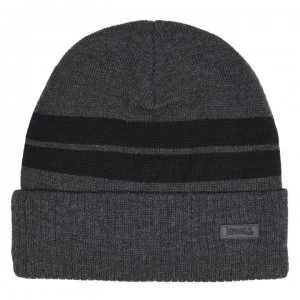 Lonsdale Turn Up Beanie Hat Mens - Charcoal