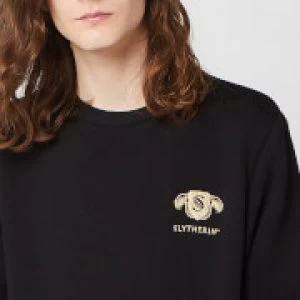 Harry Potter Slytherin Unisex Embroidered Sweatshirt - Black - 5XL