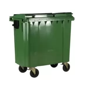 Slingsby 4 Wheelie Bin With Optional Lockable Lid - 660L - Green