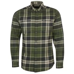 Barbour Mens Bidston Shirt Rifle Green Medium