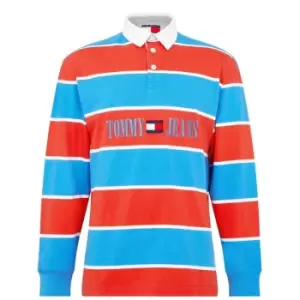 Tommy Jeans Acid Rugby Polo Shirt - Red