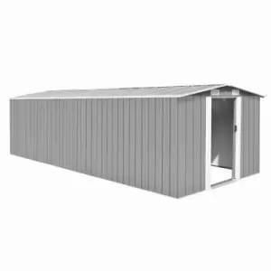 Vidaxl Garden Shed 257X580X181cm - Metal Grey