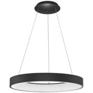 Bancroft 60cm Integrated LED Pendant Ceiling Light Sandy Black Aluminium LED 50W 3250Lm 3000K - Merano