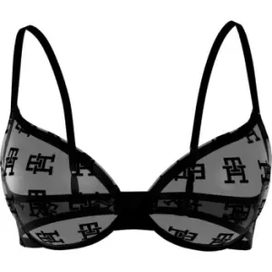 TOMMY HILFIGER Demi-Bra Mesh Monogram - Black