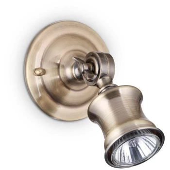 Ideal Lux Barber - 1 Light Wall Light Burnished Finish, GU10