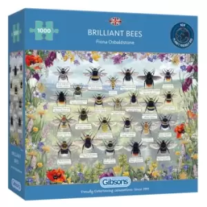 Gibsons Brilliant Bees 1000 Piece Jigsaw Puzzle