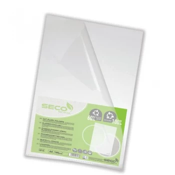 Stewart Superior Eco Cut Flush Folder Clear Pack of 100 LSF-CL