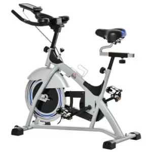 Homcom Cycling Exercise Bike Lcd Monitor 15Kg Flywheel Adjustable Seat & Handle