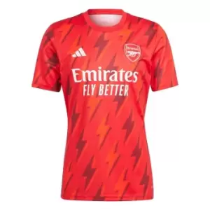 adidas Arsenal Pre Match Shirt 2023 2024 Adults - Red