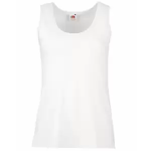 Fruit Of The Loom Ladies/Womens Lady-Fit Valueweight Vest (L) (White)