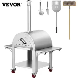 Outdoor Pizza Oven Wood Fired Pizza Oven Movable Stainless Steel 32' - Vevor