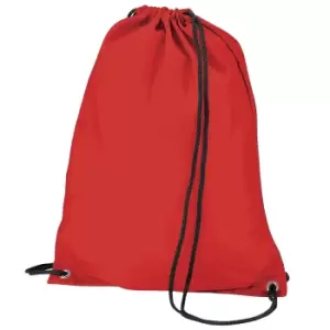 BagBase Budget Water Resistant Sports Gymsac Drawstring Bag (11L) (Pack of 2) (One Size) (Red)