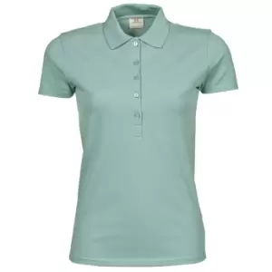 Tee Jays Womens/Ladies Luxury Stretch Short Sleeve Polo Shirt (S) (Dusty Green)