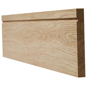 Single Groove Internal Unfinished Oak Skirting - 148 x 3000mm