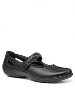 Hotter Shake Flat Shoes - Black, Size 3, Women