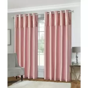 Blush Olivia Velvet Top Curtains - 46X72