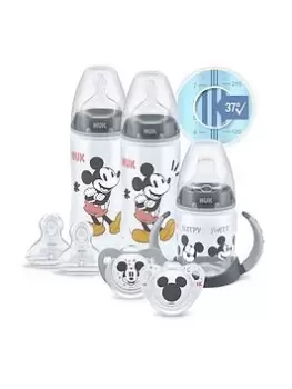 Nuk Mickey Mouse Feeding Bottle Set, Clear/Black