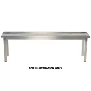 Stainless Steel Seat Aqua Mezzo Changing Room Bench - 1.5m