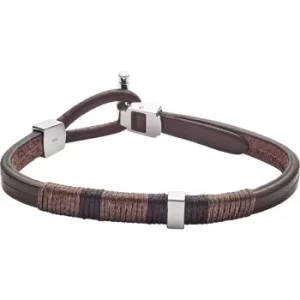 Mens Fossil Leather Vinatage Casual Bracelet