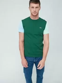 Lacoste Colour Block T-Shirt, Green, Size S, Men