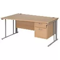 Dams International Wave Desk MCM16WLP2SB 1,600 x 725 x 800 - 990 mm