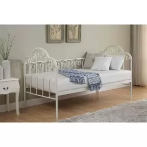 Crazy Price Beds Lilly White Metal Day Single Bed