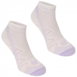 Salomon X Scream 2 Pack Running Socks Ladies - Lila/White