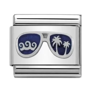 Nomination CLASSIC Silvershine Symbols Blue Miami Sunglasses Charm...