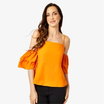 Biba Tier Sleeve Top - Orange