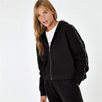 Jack Wills Logo Zip Hoodie - Black