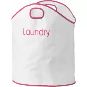 Premier Housewares - OxfordHot Pink Trim Laundry Bag