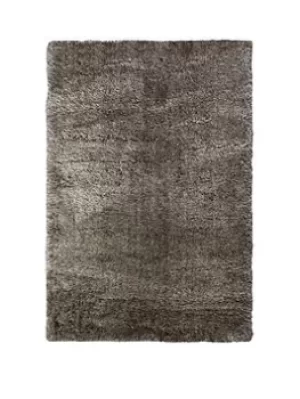 Supersoft Shaggy Grey Rug 80X150Cm